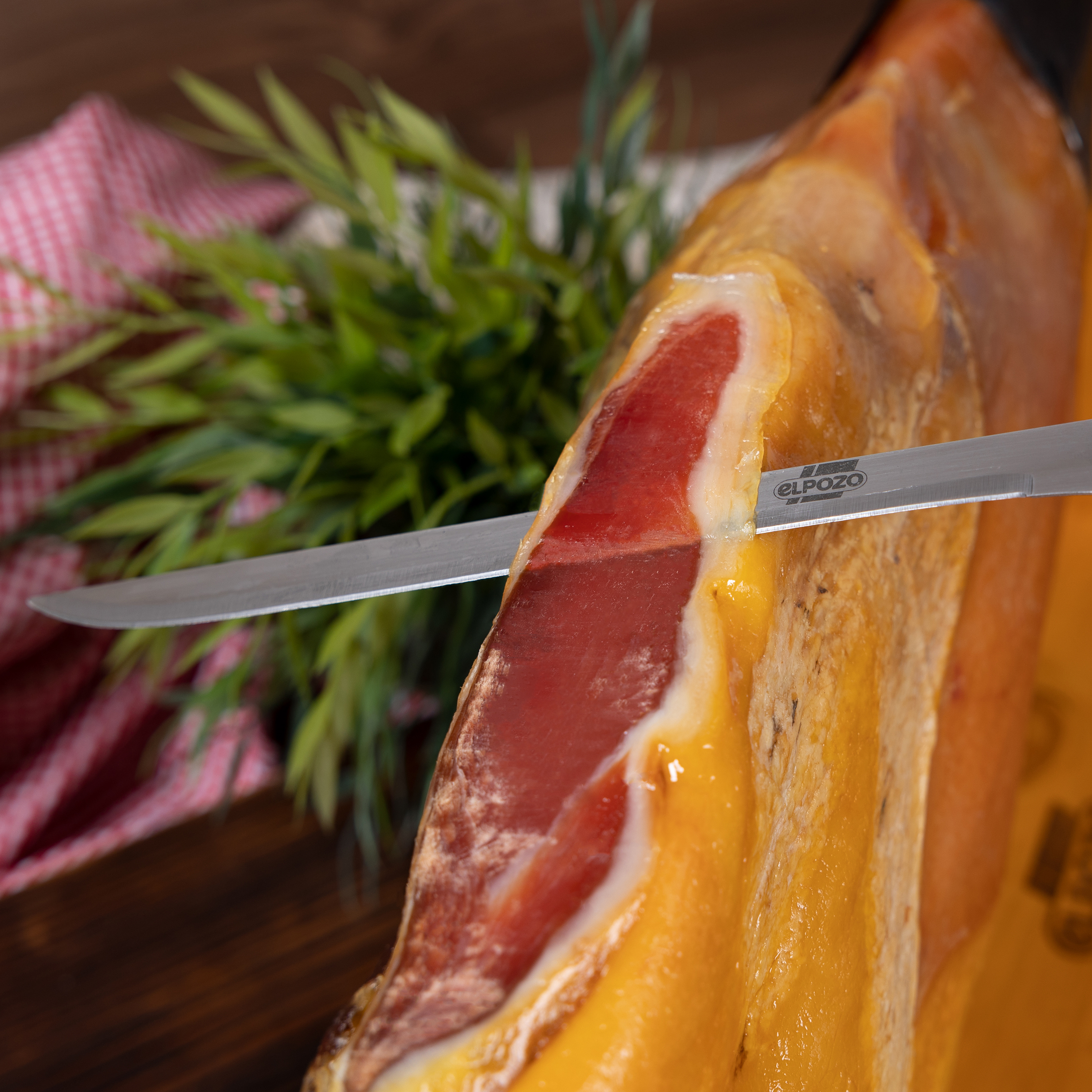 Wurstbarons spanischer Serranoschinken inklusive Messerset und Ständer