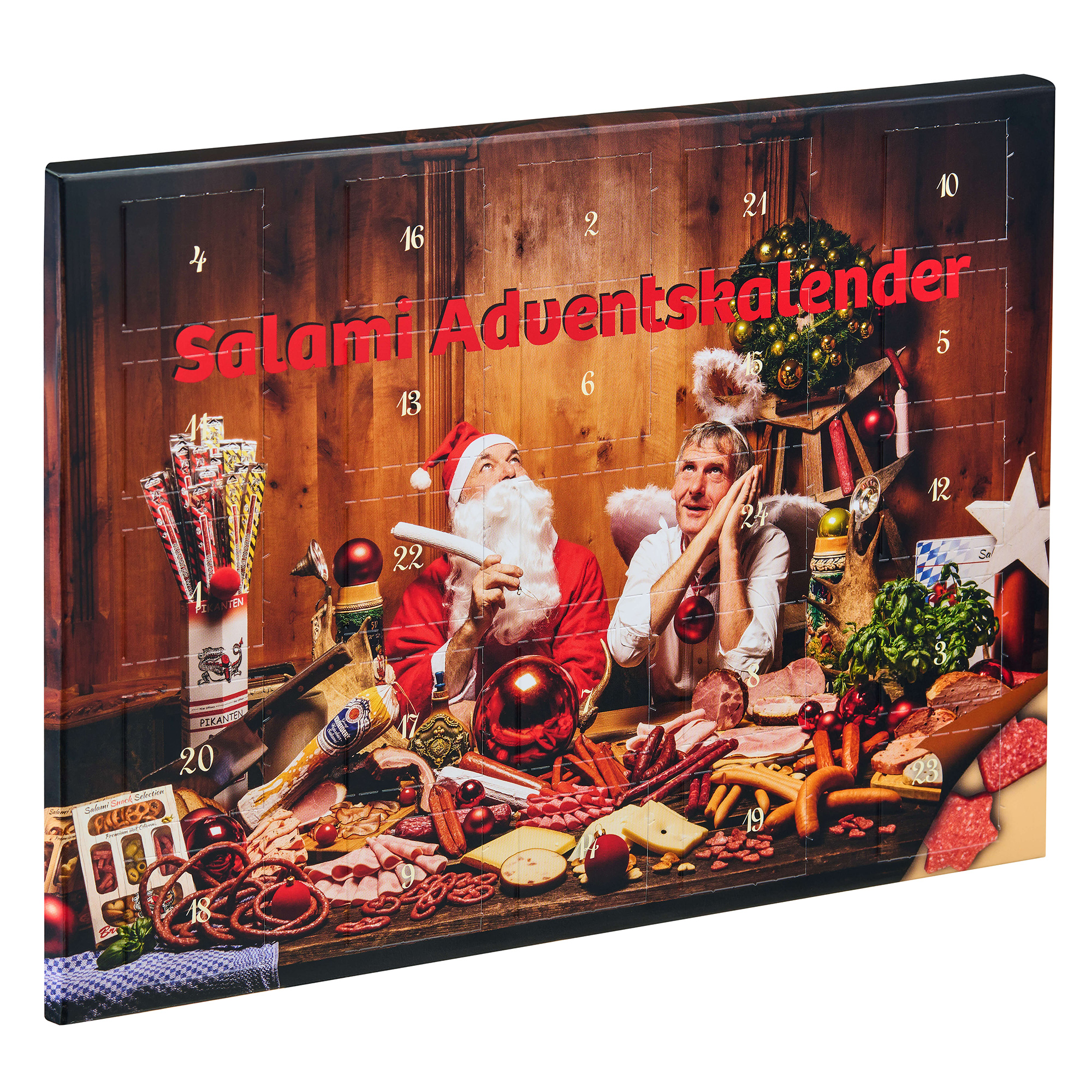 Salami Adventskalender mit Wurst Sternchen und Herzchen 40,8 g