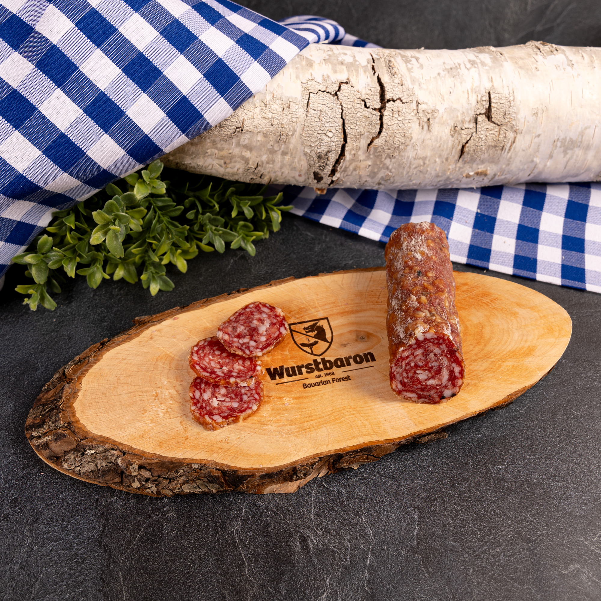 Salami Paket XL, leckere Salami am Stück & Mini Salami mit Holzkiste